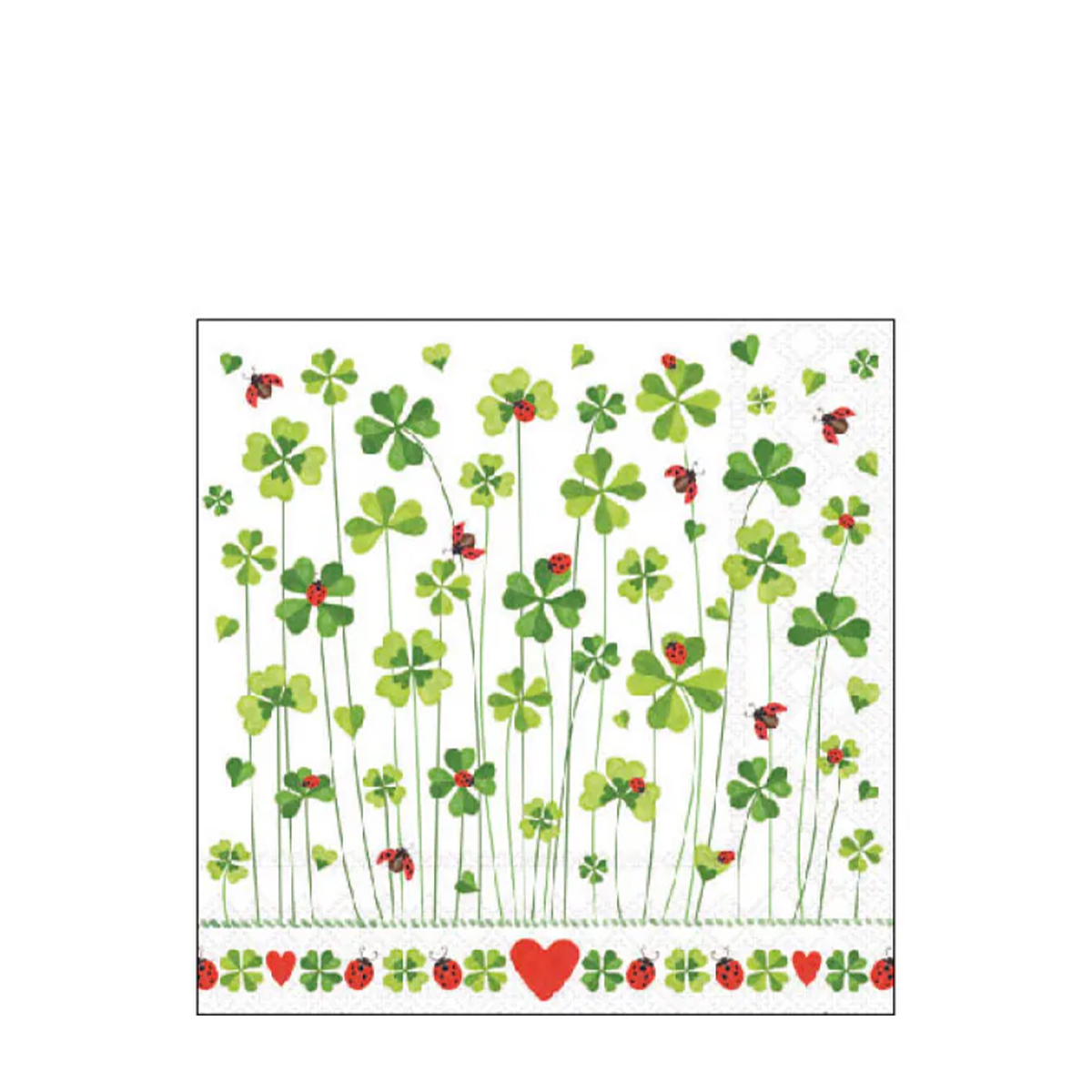 Ambiente Servietten Kleeblatt Good luck, 25x25cm