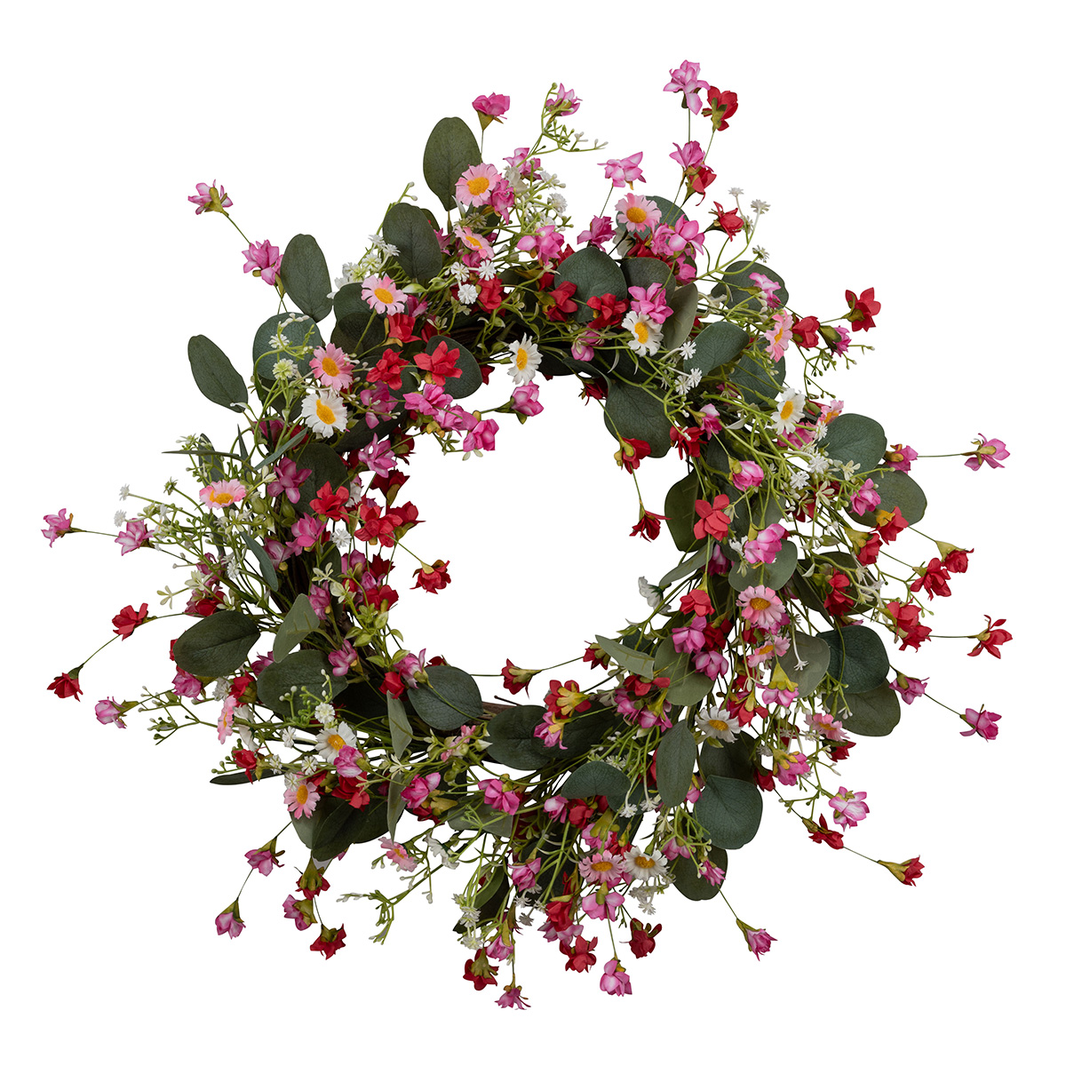 Deko Blumenkranz pink, Türkranz, Kunststoffkranz, Ø50cm