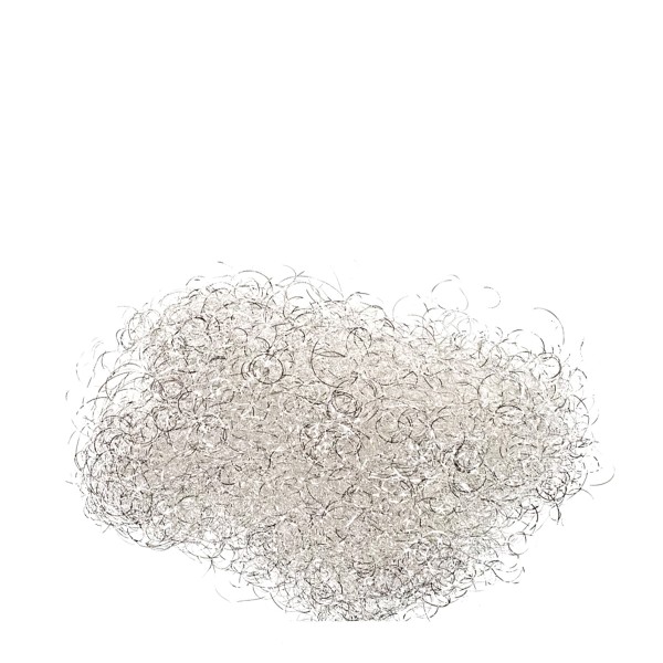Engelshaar gelockt silber, Lametta gelockt, 15gr Beutel