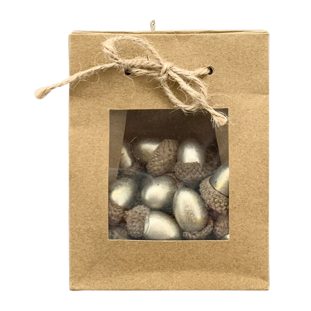 Deko Streuer Eicheln goldfinish, Holzeicheln gold-braun, 24St/Tüte