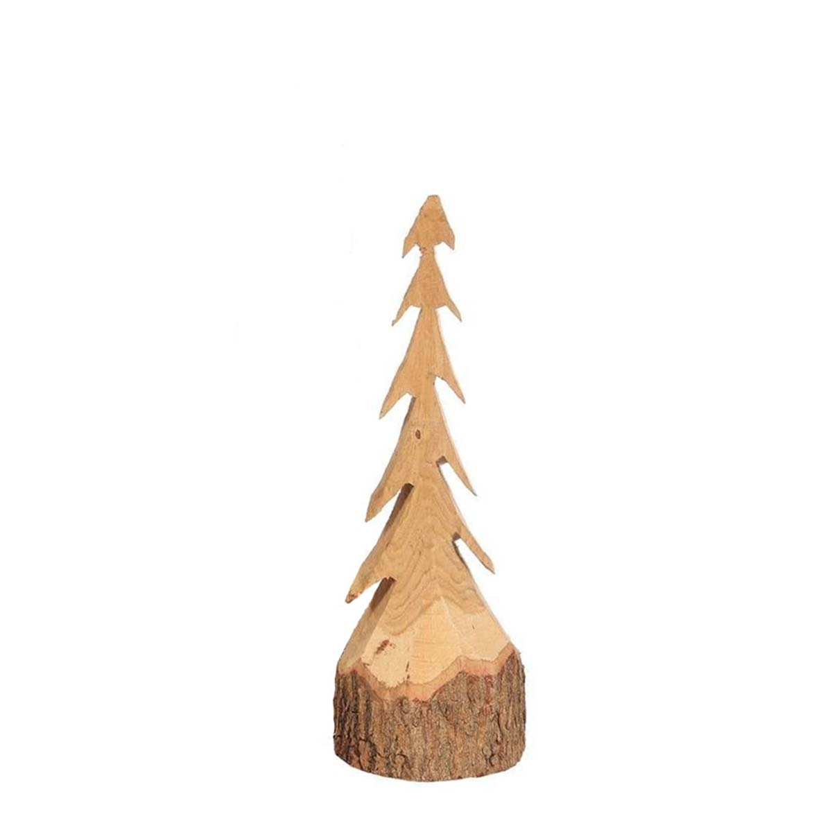 Deko Tannenbaum Natur, rustikale schlanke Tanne aus Naturholz, 70cm, WMG Grünberger