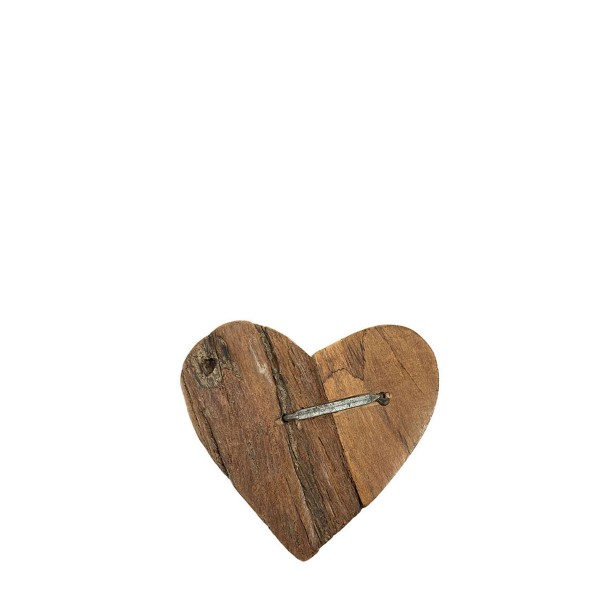 Holz Herz, mit Hufnagel, 12cm