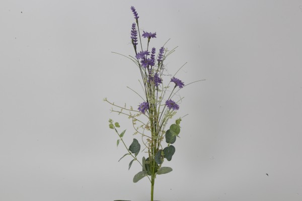 Kunstblumen, Wiesenblumen, lila, 55cm