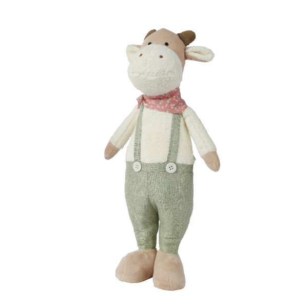 Deko Kuh, Plüschkuh mit grüner Hose, 43cm