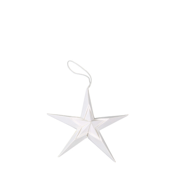 Deko Weihnachtsstern weiß, Papierstern weiß, Ø15cm