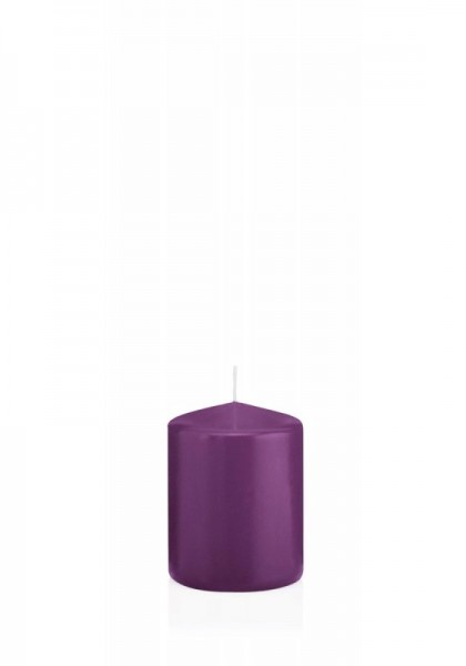 Wiedemann Flachkopf-Kerze in Cello 80x60 Brombeer