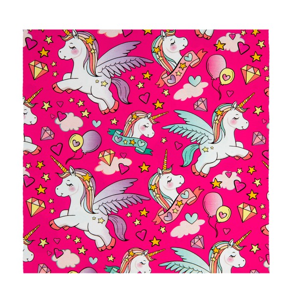 Geschenkpapier Rolle Einhörner pink 2m x 70cm Star