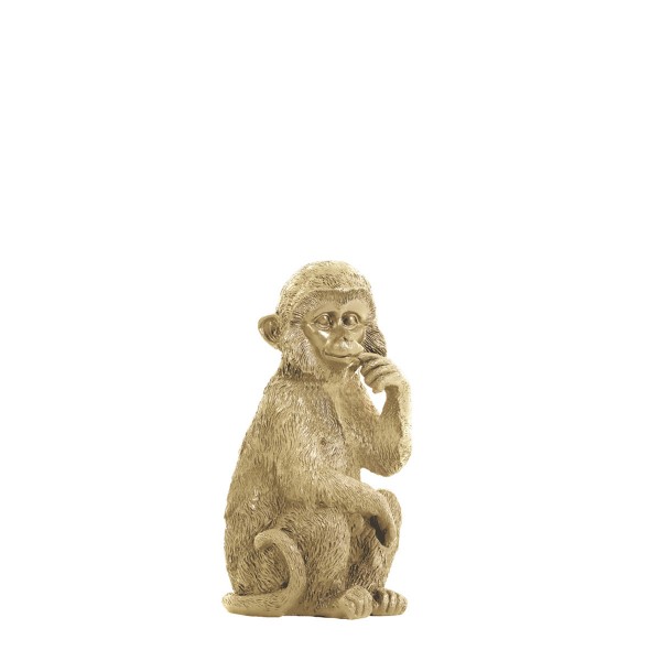 Dekoobjekt Affe MONKEY, gold, 19cm, Light &amp; Living
