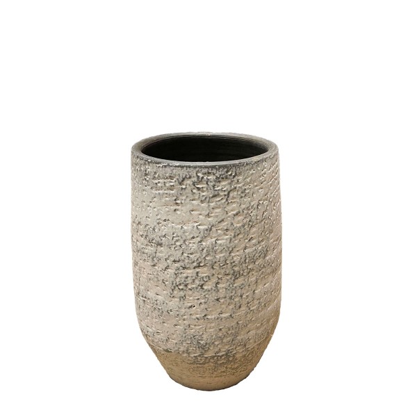 Vase hellgrau 30cm Keramik