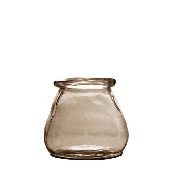 Glas Windlicht, Windlicht/Vase Verre, braun, 12x12cm