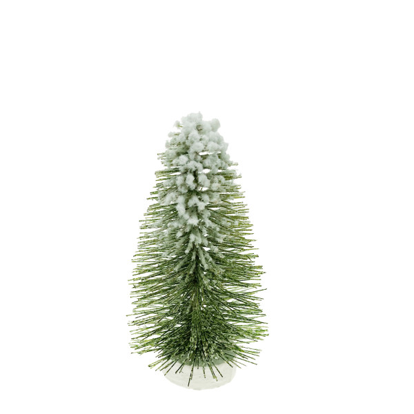 Deko Tannenbaum, Tannenbaum Winter, grün beschneit, 14cm