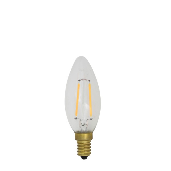 LED Kerze, Ø 3,5x9,5cm LIGHT, klar, E14 dimmbar, Light &amp; Living