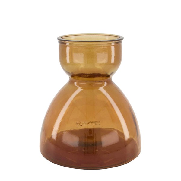Glasvase recycelt braun 23cm DIJK