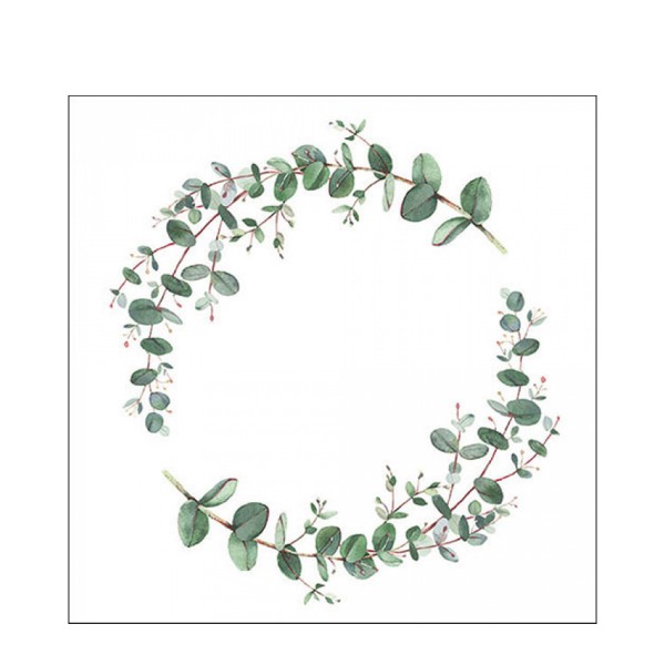 Ambiente Papierservietten Eucalyptus branch white Lunch 33x33cm