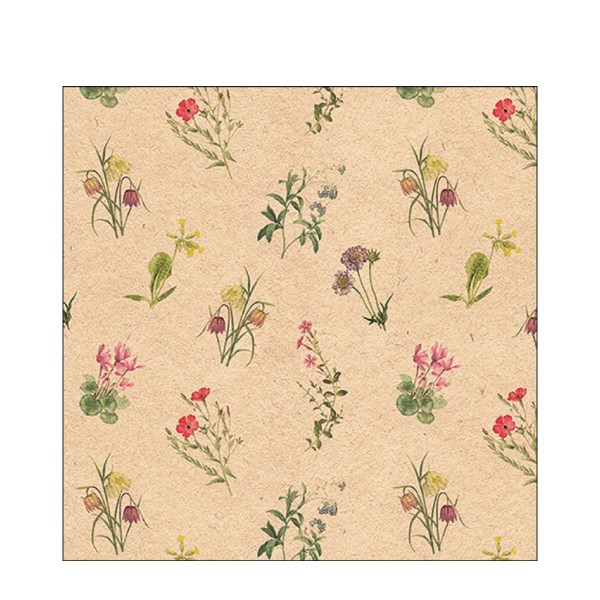 Ambiente Papierservietten Recycled Mixed flowers nature Lunch 33x33cm