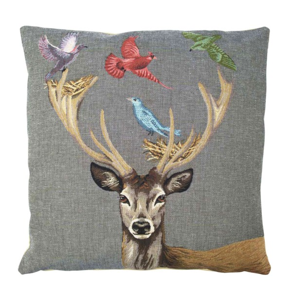 Gobelin Kissen, Funky Deer, Nest, 45x45cm, Mars &amp; More