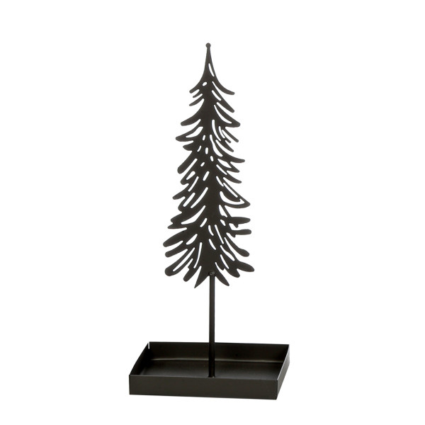 Deko Schale Brena, Metallschale mit Tannenbaum, WMG Grünberger