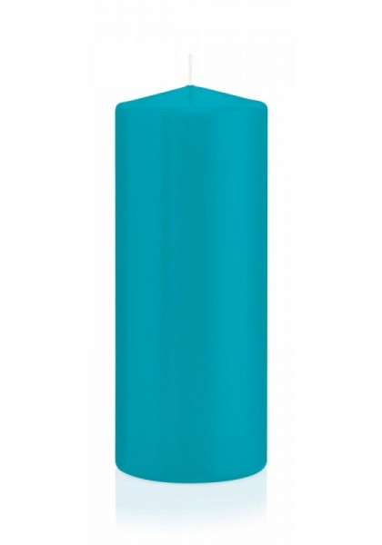 Wiedemann Flachkopf-Kerze in Cello 200x80 Azurblau