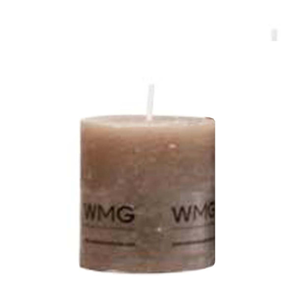 Stumpenkerze Rustic Kaffee, Wachskerze, 60x60mm, WMG Grünberger