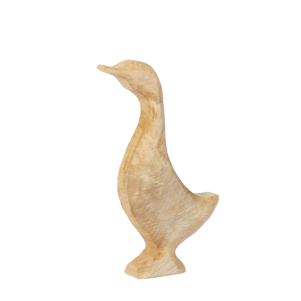 Deko Gans Naturholz, Holzgans natur sägerau, 45cm, WMG Grünberger