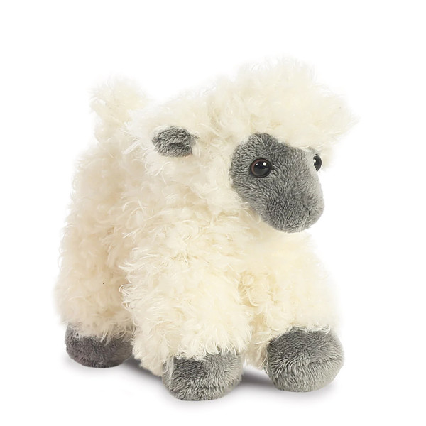 Plüsch Schaf, Walliser Schaf, weiß/grau, Mini Flopsies, 20cm, Aurora