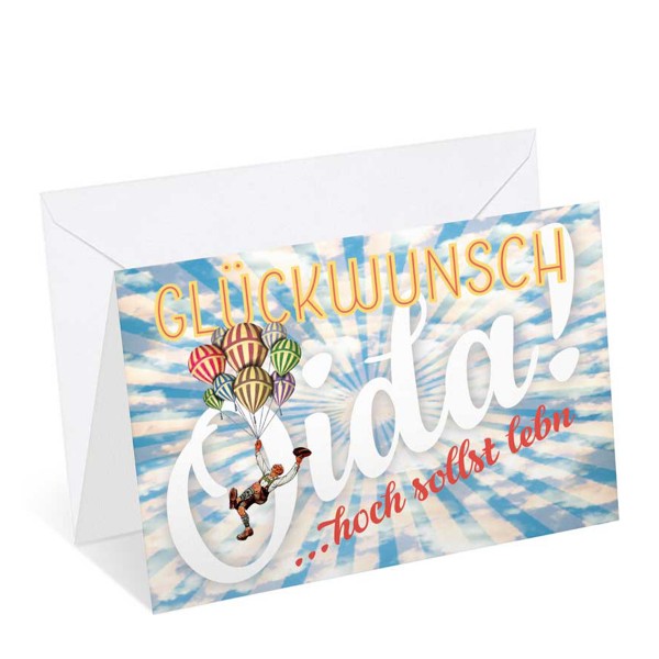Bayerische Geburtstagskarte: Oida!