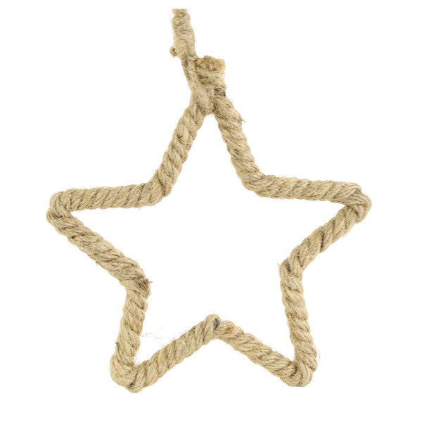Deko Stern Jute, Jutestern, Weihnachtsstern umwickelt, Ø15cm