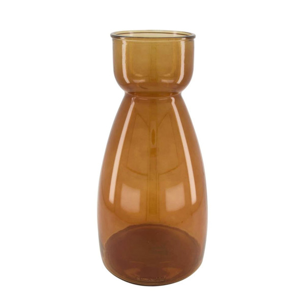 Glasvase recycelt, Blumenvase, braun, 21x43cm, DIJK Natural Collections