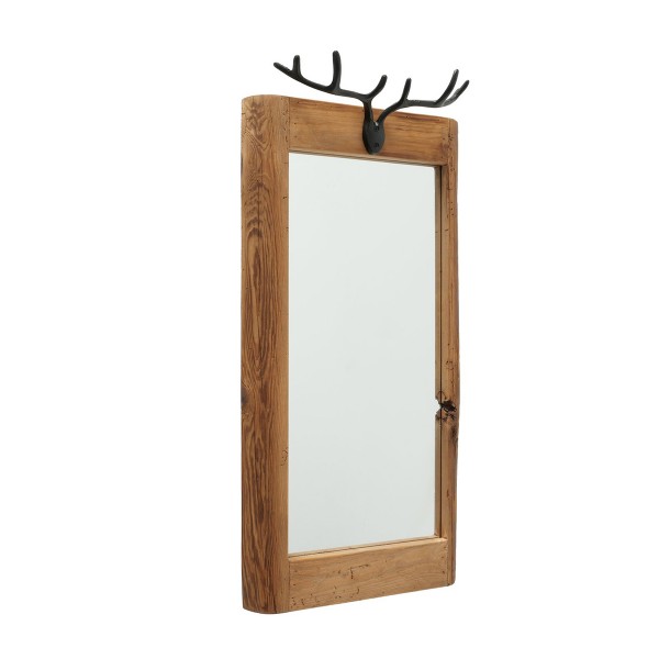 Wandspiegel Merlin mit Geweih 88x41cm Holz, Boltze