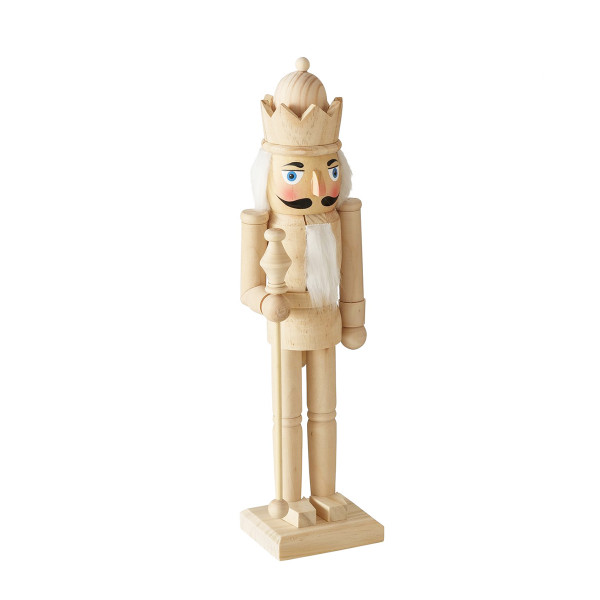 Deko Nußknacker Havre, mit Zepter, 38cm, Holz, Boltze