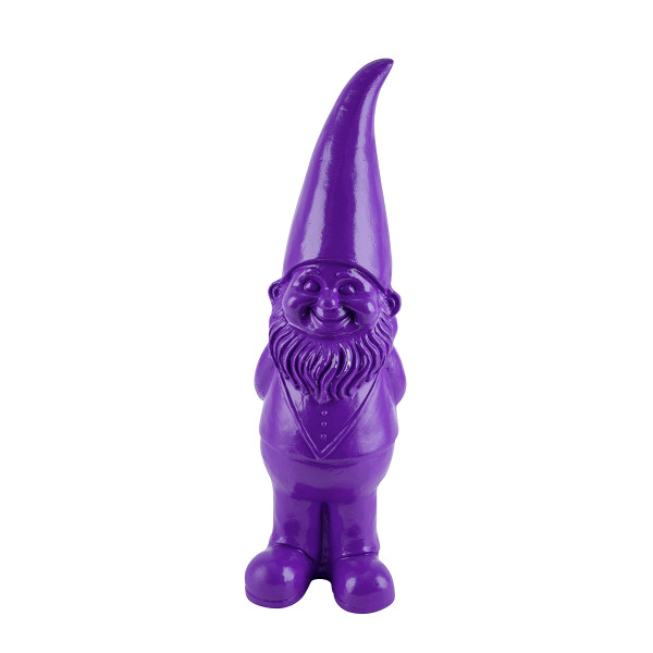 Deko Gartenzwerg violett, Zwerg aus Magnesia einfarbig violett, 55cm