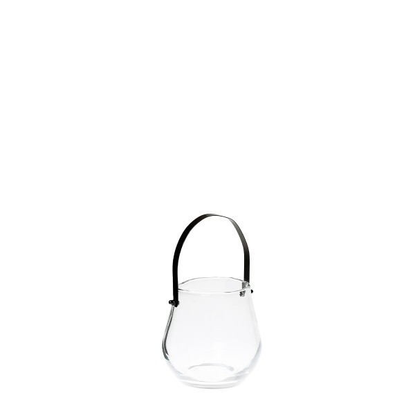 Glas Windlicht mit Henkel, Nicola, 18x12cm, WMG Grünberger