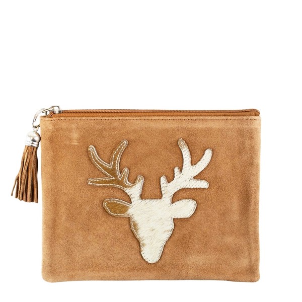 Leder Etui mit Quaste, Hirsch, braun, 22x16cm, Mars &amp; More