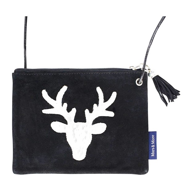 Leder Etui mit Quaste, Hirsch, schwarz, 22 x16cm, Mars &amp; More
