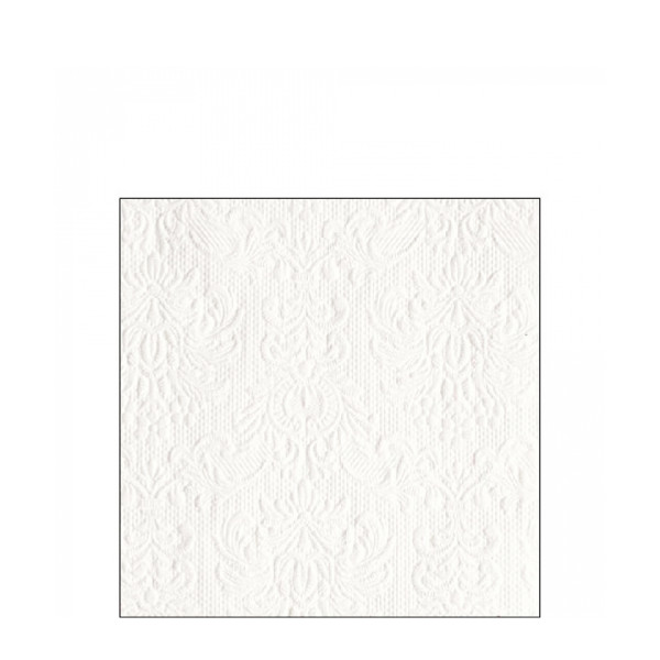 Ambiente Papierservietten, Elegance weiß, Cocktail 25x25cm
