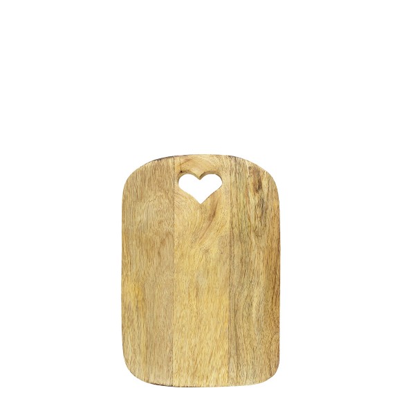 Holz Schneidebrett mit Herz, 25x17cm, Mars &amp; More