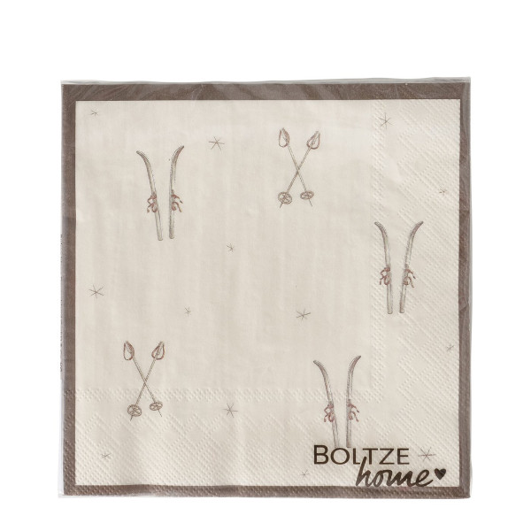 Papierservietten, Ski, 33x33cm, Boltze