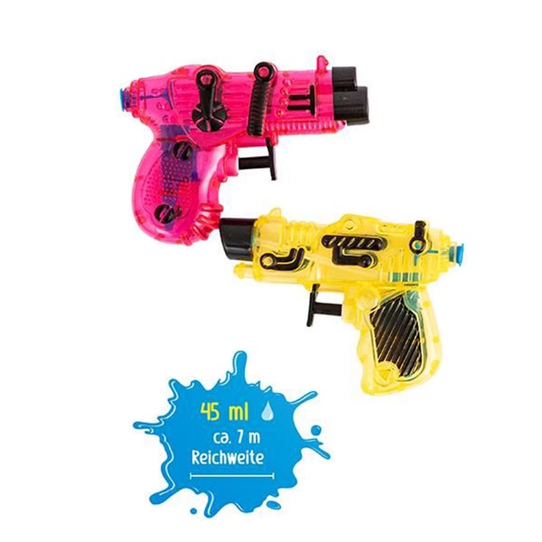 XTREME Wasserpistolen 2er Set, pink-gelb, 45ml, Trendhaus