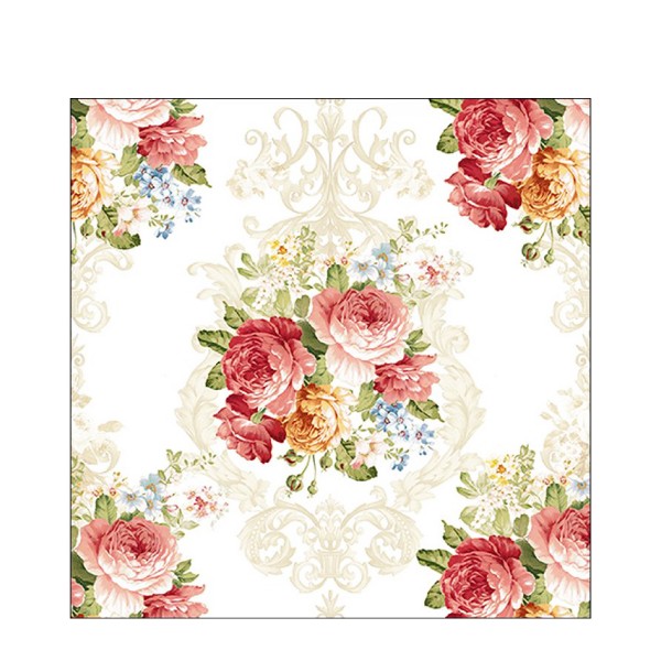 Ambiente Papierservietten, Sara Cream, Lunch, 33x33, 20St/Pack.