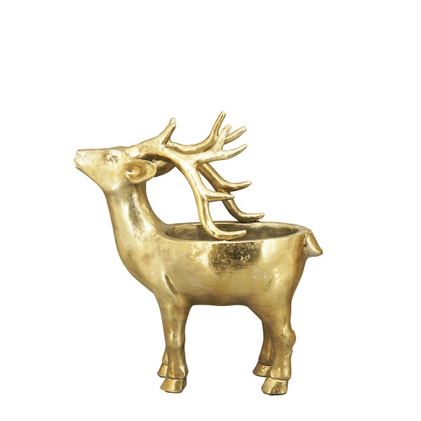 Pflanztopf Rentier gold 43cm