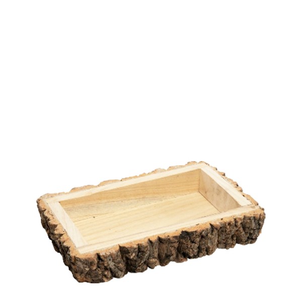 Holz Tablett mit Rinde 35xx25cm