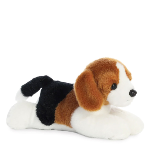 Plüsch Hund Beagle, braun/schwarz/weiß, Mini Flopsies, 20cm, Aurora
