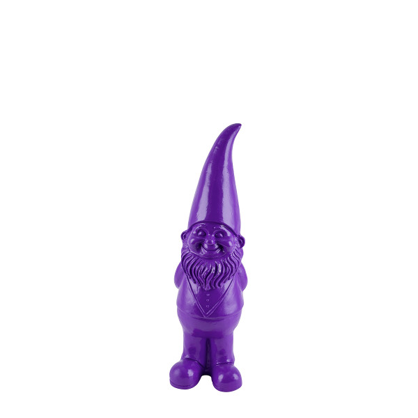 Deko Gartenzwerg violett, Zwerg aus Magnesia einfarbig violett, 21cm