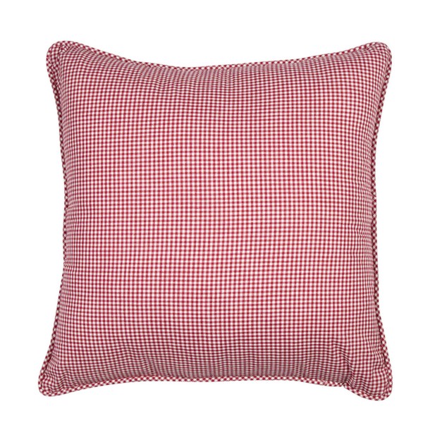 Baumwoll Kissen, Karo klein, rot, 45x45cm, Mars &amp; More