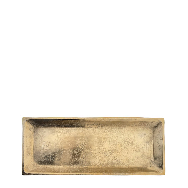 Metall Tablett gold, 35x14cm