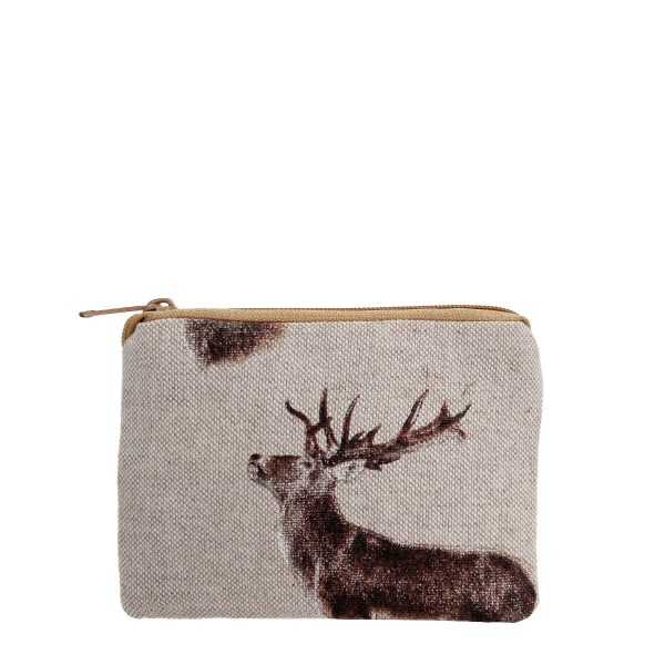 Leinentäschchen Hirsch braun/beige 9x12cm Belly Moden