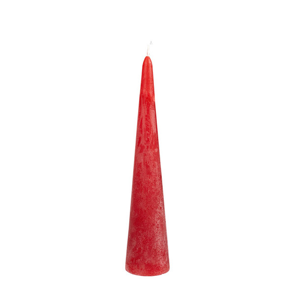 Kegelkerze Rustic Spitzkegel, rubinrot, 250x60mm, Wenzel Kerzen