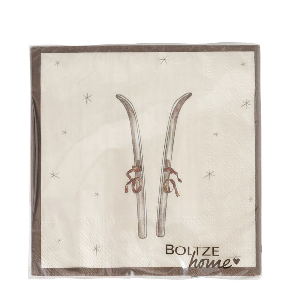 Papierservietten, Ski, 33x33cm, Boltze