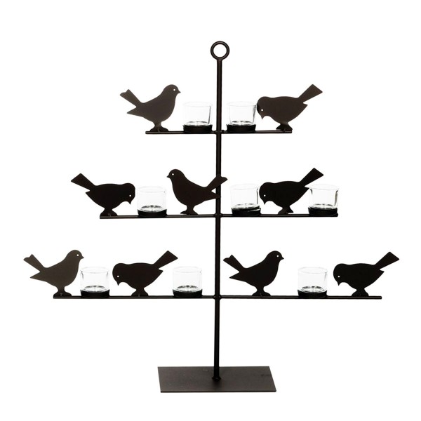 Eisen Windlicht mit Vögel, Avalon, 75cm, WMG Grünberger