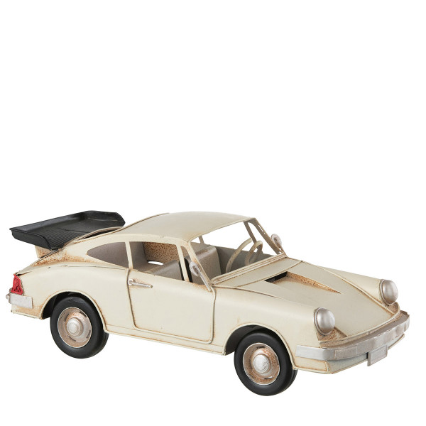 Deko Oldtimer Nostalgie, Porsche 911 Coupe creme, used look, Vintage-look, J-LINE